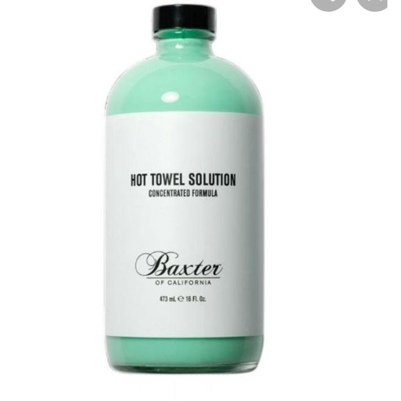 Baxter hot towel solution 16 oz. Concentrated mens grooming supplies barbershop